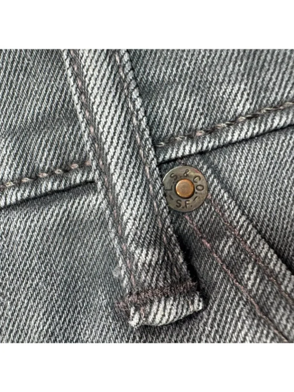Levi's 513 Jeans Men's 38x30 Gray Cotton Denim Straight Slim Workwear Stretch